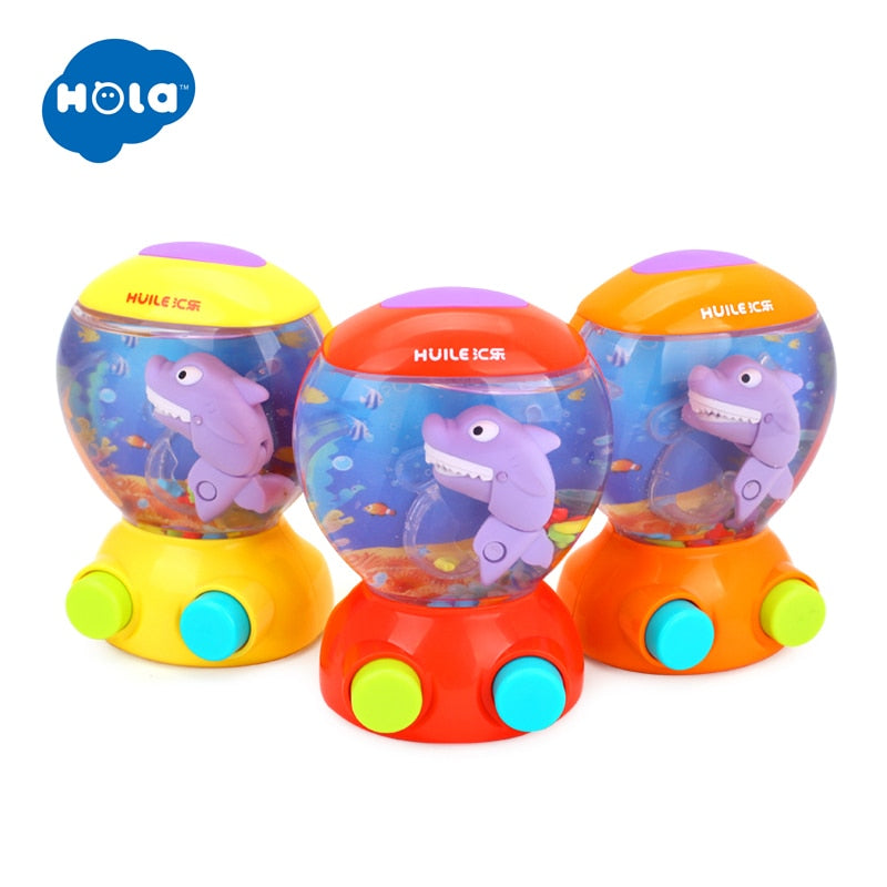 HOLA 3110 Baby Bath Toys Water Toys Shark Fish Hunt Toy Kids Bathroom Game Play Set Early Educational Toys for Children