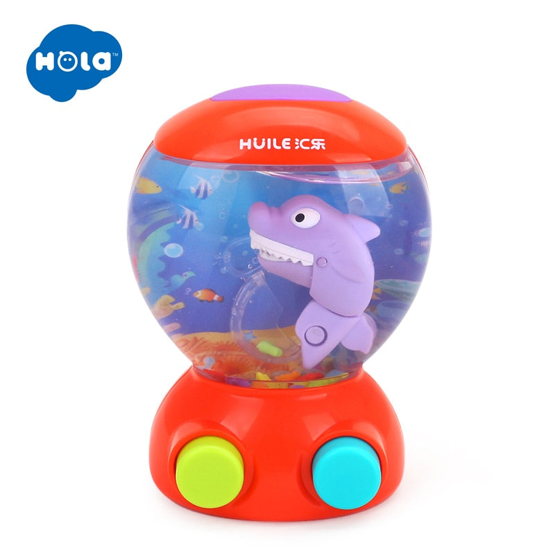 HOLA 3110 Baby Bath Toys Water Toys Shark Fish Hunt Toy Kids Bathroom Game Play Set Early Educational Toys for Children