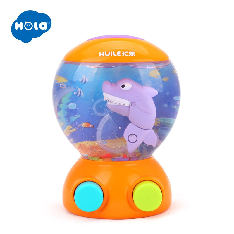 HOLA 3110 Baby Bath Toys Water Toys Shark Fish Hunt Toy Kids Bathroom Game Play Set Early Educational Toys for Children