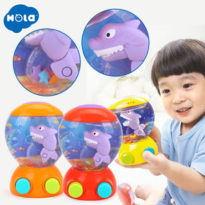 HOLA 3110 Baby Bath Toys Water Toys Shark Fish Hunt Toy Kids Bathroom Game Play Set Early Educational Toys for Children