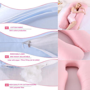 Pregnancy Pillow Bedding Full Body Pillow for Pregnant Women Comfortable U-Shape Cushion Long Side Sleeping Maternity Pillows