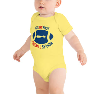 It's My 1st Football Season Baby Short Sleeve Bodysuit