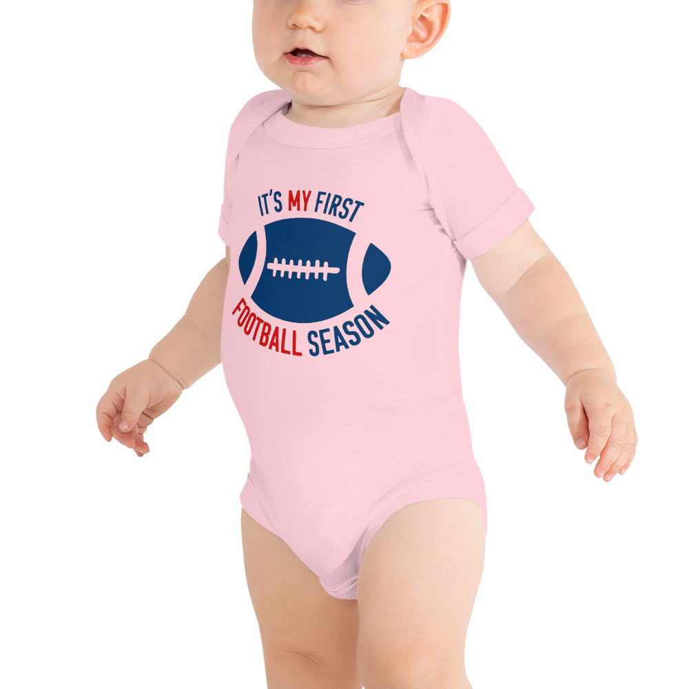 It's My 1st Football Season Baby Short Sleeve Bodysuit